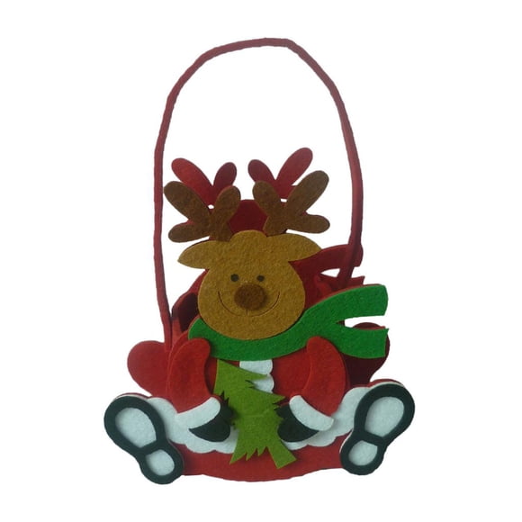 Christmas Candy Tote Bag Kids Gift Pouch Snack Handbag Decor Elk