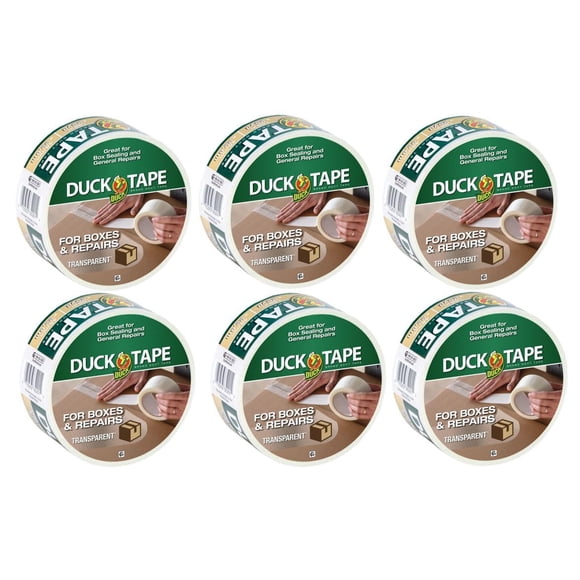 Cinta adhesiva Duck Tape Brand, transparente, 1,88 cm x 22,86 m, 6 rollos