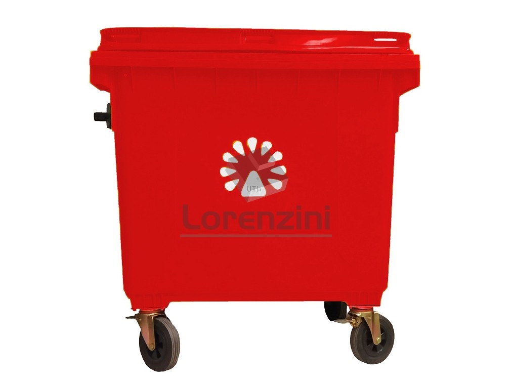 Lorenzini - Basurero 1100 Lts Rojo