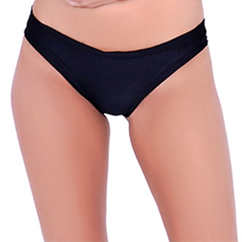 Samia - Bikini Calzón Tanga Arruchada Negro Xs