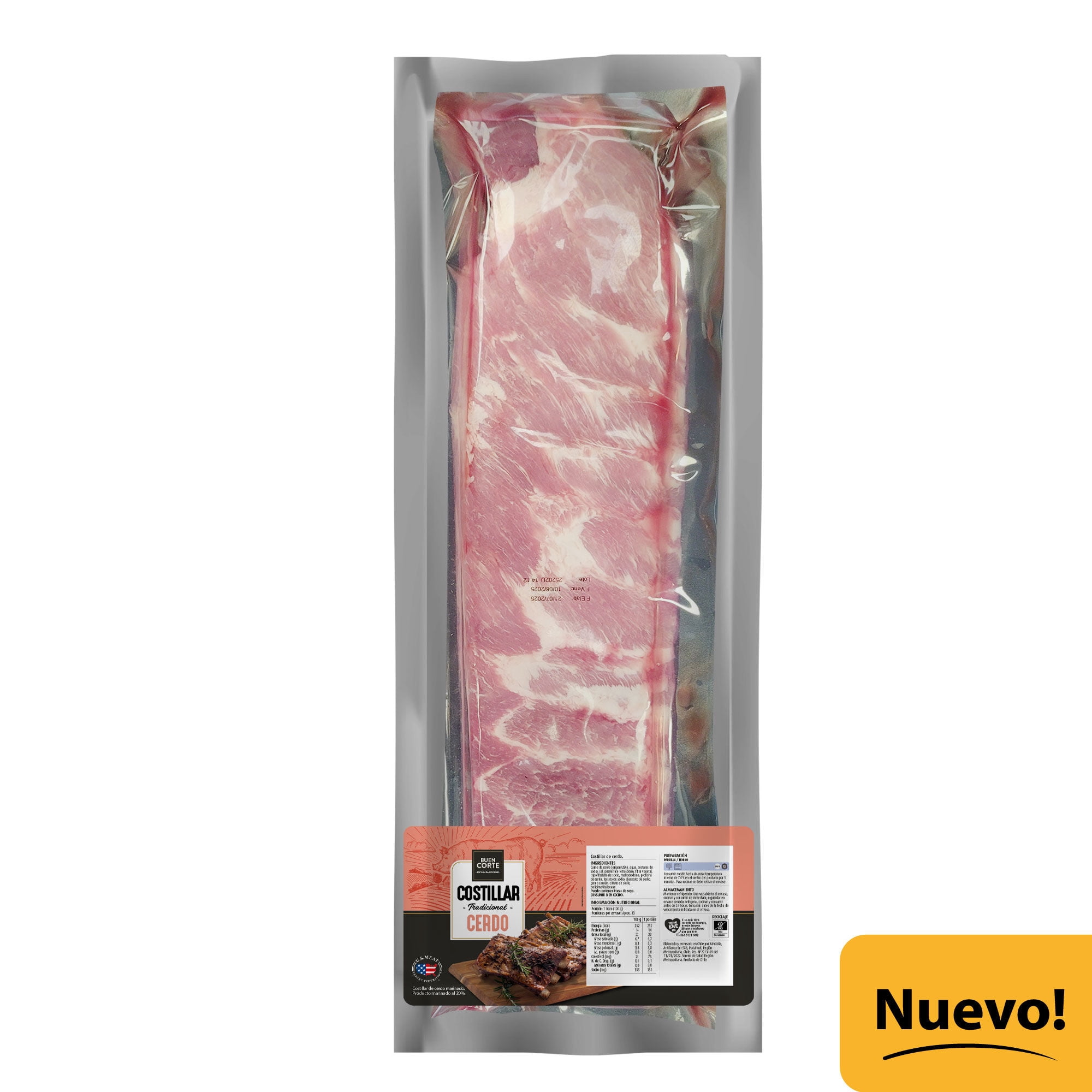 Costillar De Cerdo Tradicional - Lider - $8.490