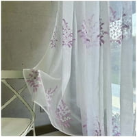 Wyj Hogar - Set De 02 Visillos Bordados Con Argollas 140X230 Cm Mod01