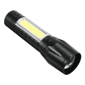 Genérico - Linterna Recargable Usb 3 Modos Impermeable Zoom Linterna Negro Luz Blanco