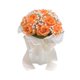 thumbnail image 1 of Bouquet De Boda Para La Novia Flores De Seda Artificial Elegante Ramo De Dama De Honor Naranja, 1 of 5