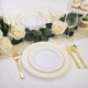 thumbnail image 3 of Platos de plástico WDF-125 PCS dorados, blancos y dorados para fiestas, 3 of 9