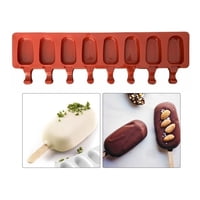 Genérico - Moldes De Silicona Para Helados Molde Paletas Helado 8Cavid