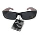 thumbnail image 3 of Gafas de sol Locs Hardcore Gangster con estampado de bandana negra y roja, 3 of 9