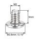 thumbnail image 3 of Uxcell M2x3mm Tornillo de Computadora Sujetador Tono Plateado Cabeza de Tornillo de 3.8mm de Diámetro Acero al Carbono Paquete de 50, 3 of 5