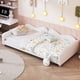 thumbnail image 3 of Twin size Upholstered Daybed, Sherpa Fabric Sofabed with Cloud-Shaped Backrest, No Box-spring Needed, White(Old SKU WF532068AAK), 3 of 3