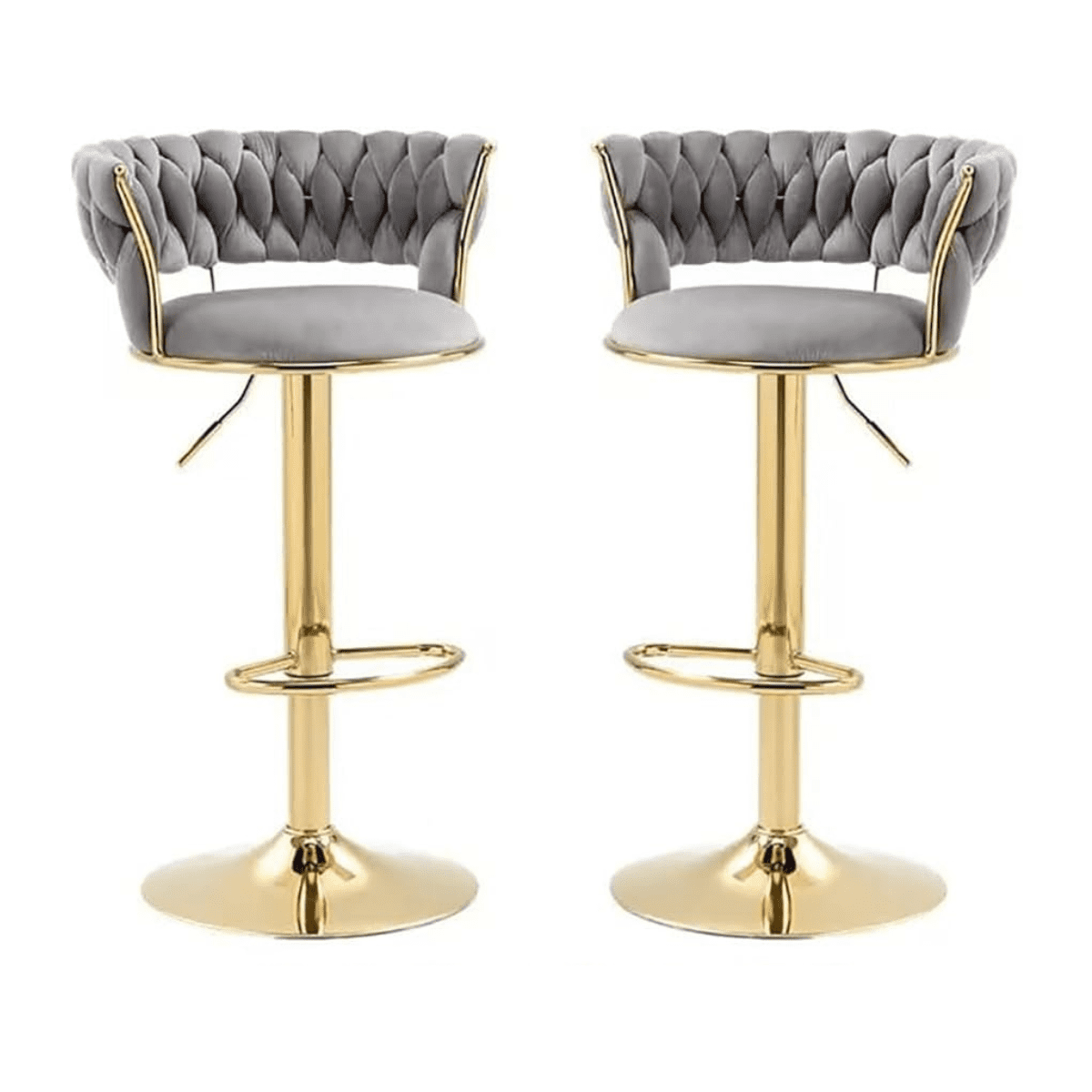 Habita2 Chile - Pack 2 Taburete Queen Ajustable - Gris