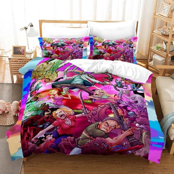 Rick And Morty Cartoon3 Quilt Duvet Cover Set Home Textiles Comforter Cover3-Piece Bedding Set