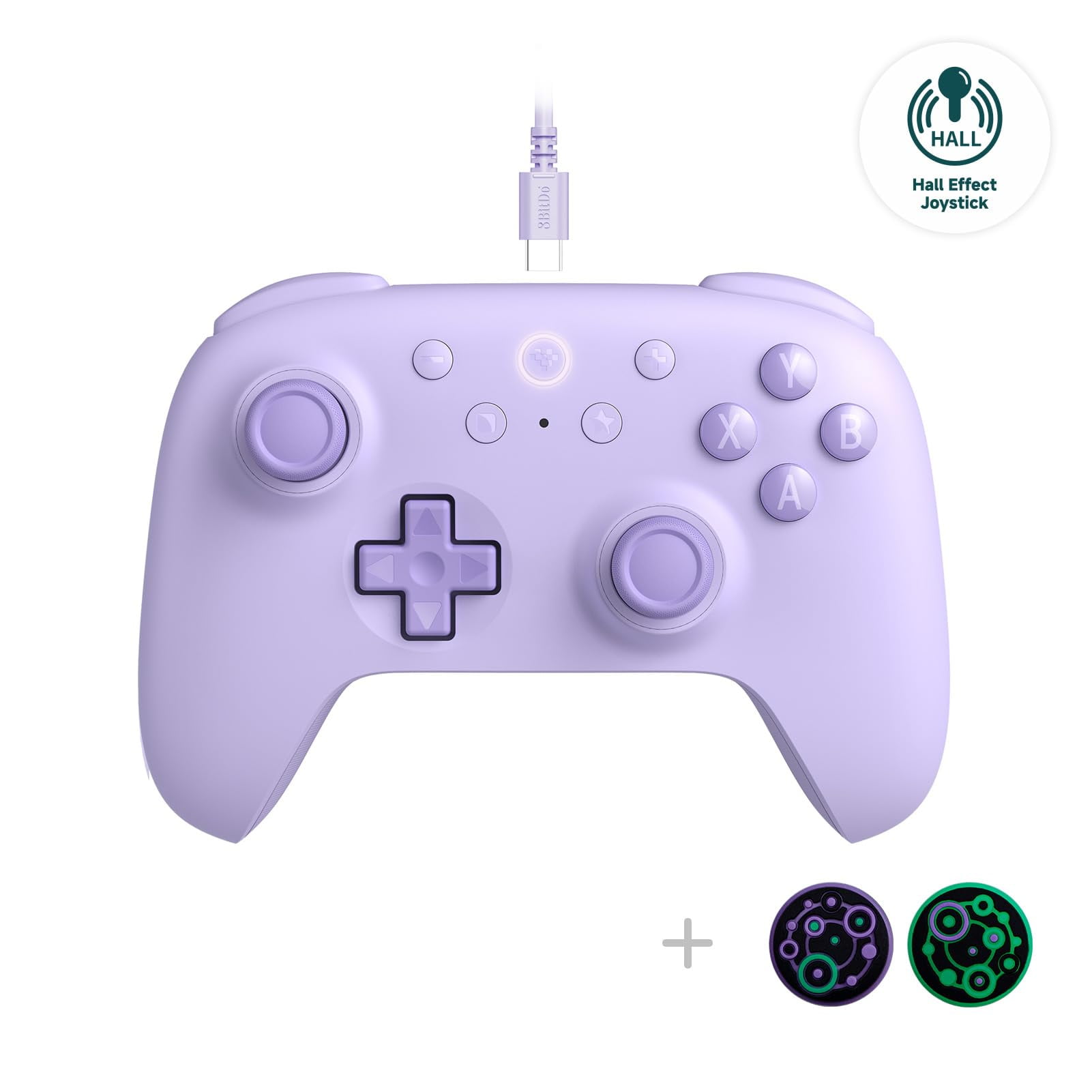 Controlador Con Cable 8bitdo Ultimate 2c Hall Effect Purple