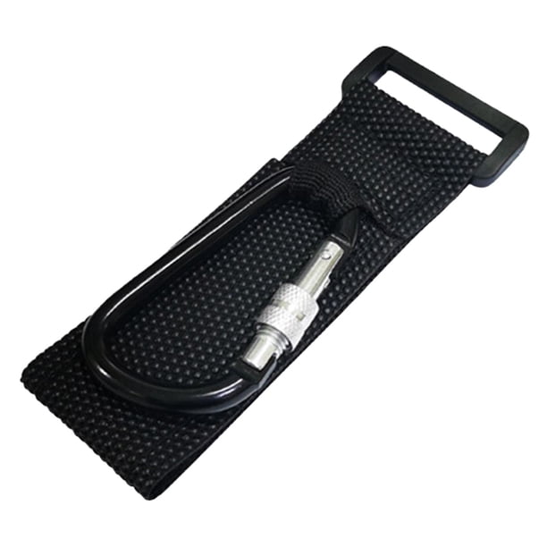 Correas de de bucle con mosquetón Manillar de bicicleta Bloqueo automático Colgando Botella de agua al aire libre Gancho Extensores de , negro