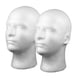 thumbnail image 1 of Cabeza De Maniquí De Espuma Para Hombre, 2 Uds., Modelo De Sombrero, Peluca, Soporte De Exhibición, Estante Blanco, 1 of 5