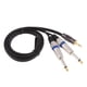 thumbnail image 3 of Cable Divisor De Cable En Y Mono De 3,5 Mm 1/8 "TRS A Doble 6,35 Mm 1/4" Chapado En Oro, 3 of 5