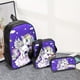 thumbnail image 1 of 3pcs Backpack Crossbody Bag And Pen Bag Set, 13.8inch 35cm Boys Girls Kids Backpack Lunch Bag Pencil Case Set, Travel Camping Backpack, Casual Cartoon Backpack With Padded Back And Adjustable Strap, F, 1 of 3
