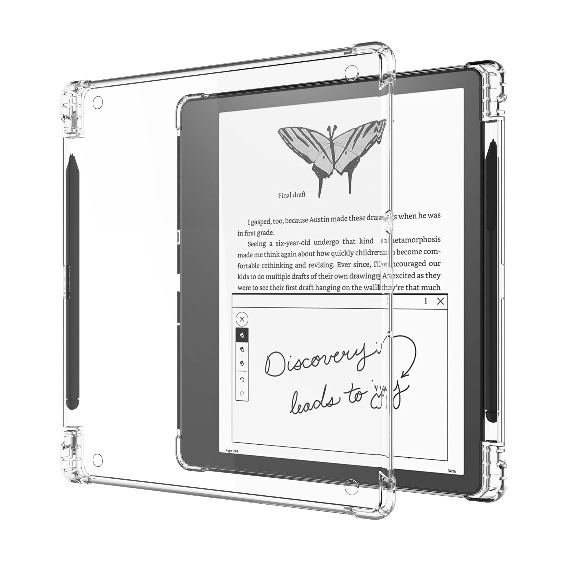 Keexyicc - Funda Compatible Con Kindle Scribe 10.2 (2024/2022) Transparente
