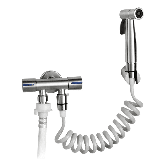 "Completo Ducha Bidet Belug Arabe Wc Inodoro Acero Inoxidable Kit plata "