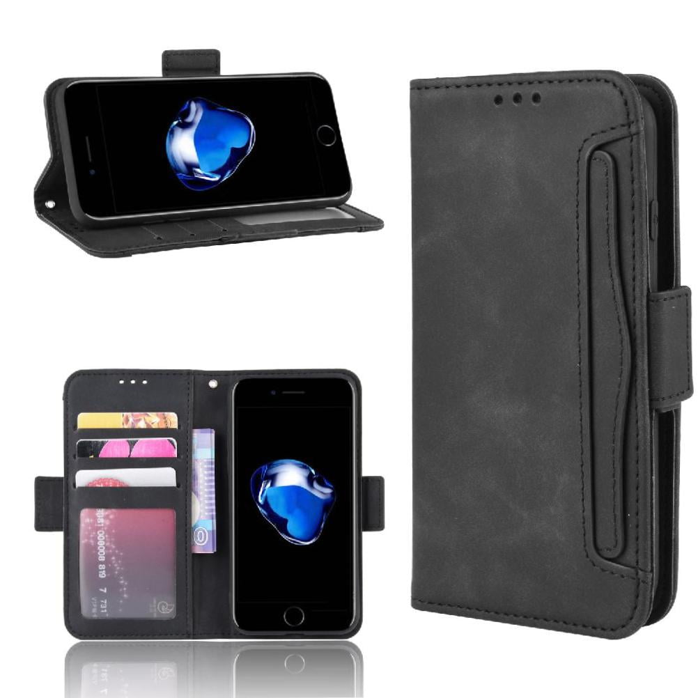 Funda Tipo Billetera Foxdock Para Iphone Se 2020/8/7 – Tapa Flip Con Tarjetero