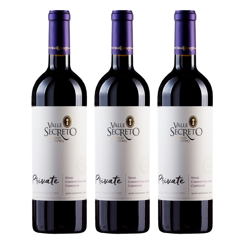 3 Vinos Valle Secreto Private Ensamblaje