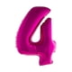 thumbnail image 4 of Globo de aluminio número 3, rosa, 40 cm, Funny Fashion USA, 4 of 8