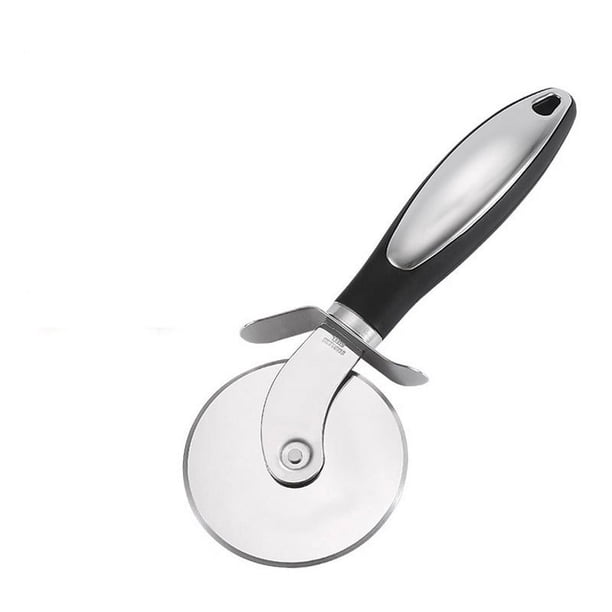 1pc Stainless Steel Pizza Cutter With Wheel And Handle, Round Pizza Shovel, Single Wheel Pizza Shovel
