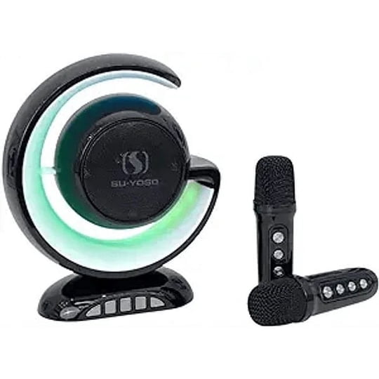 Leonimport - Parlante Karaoke Portatil Con Luces Y Microfono Usb