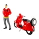 thumbnail image 3 of Figuras 1/64 Hermano Barbudo Moto Dioramas Miniaturas Rojo, 3 of 5