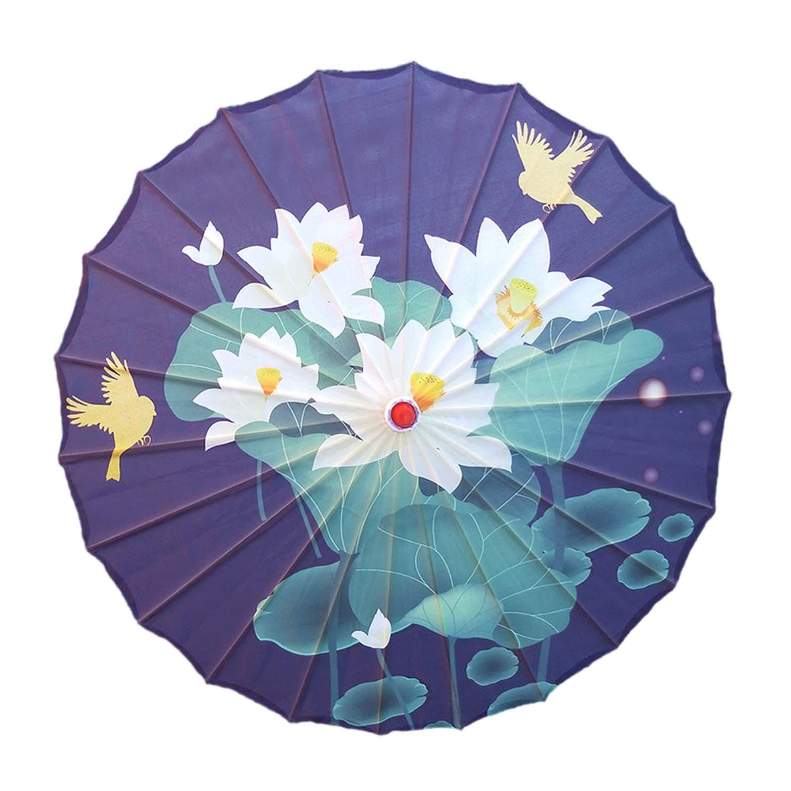Magideal - Paraguas De Papel Engrasado Chino Accesorios De Sombrilla De Papel Arte Tradicional Paraguas De Danza Clásica Para Fotografía Festivales De Música Rec Estilo E