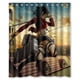 thumbnail image 1 of Cortina de ducha de Attack on Titan, juego de cortina de baño con ganchos, tamaño 60 x 72 pulgadas, 1 of 3
