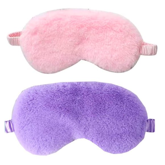 Máscara para dormir N-KONGJIAN 2 piezas púrpura y rosa ajustable