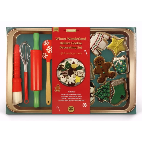 Set para hornear galletas Handstand Kitchen Winter Wonderland, 30 unidades
