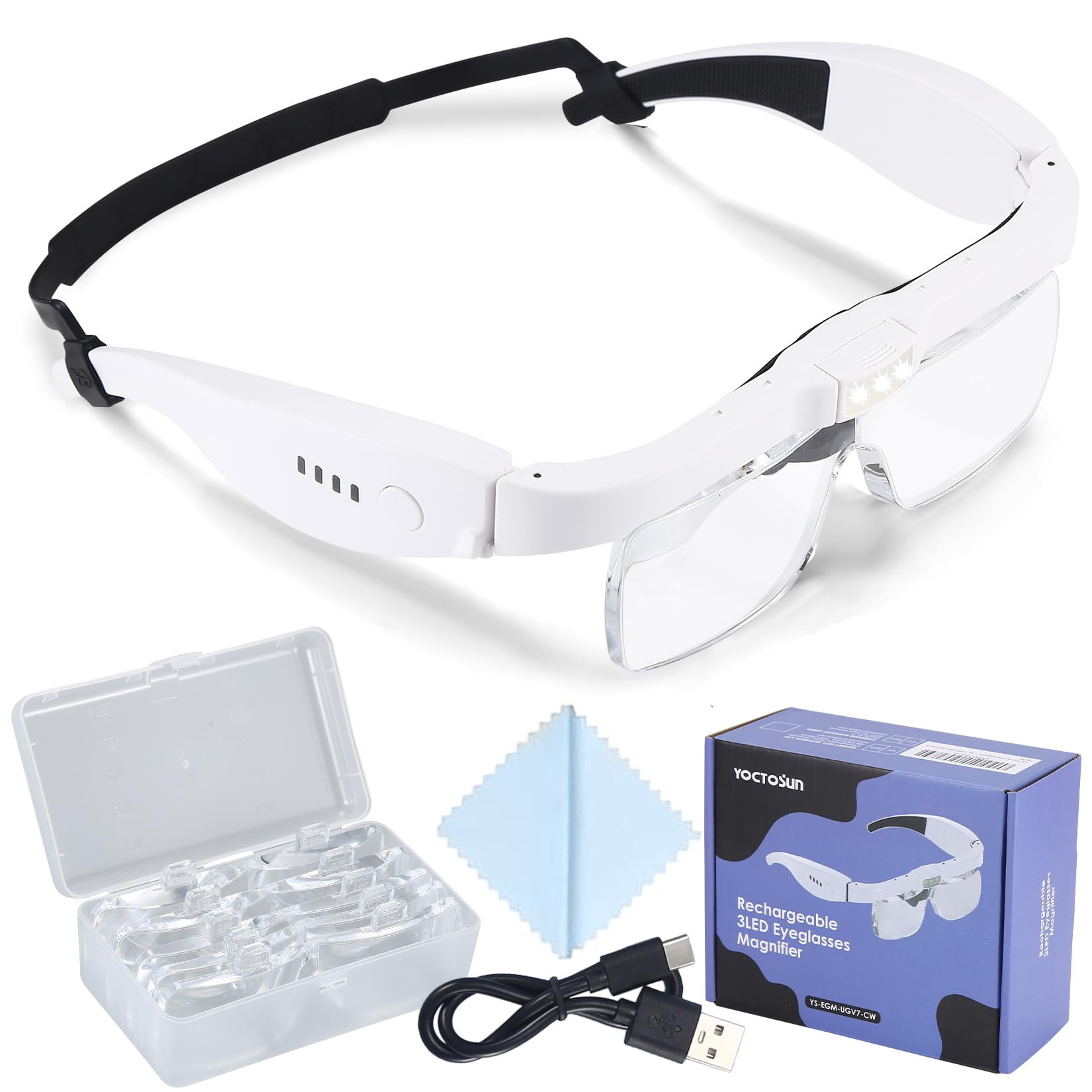 Lupa Yoctosun Head Lupa Con 3 Luces Led