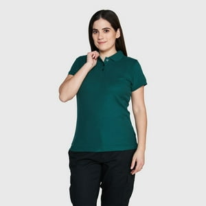 Jayson - Polera Pique Tc Mc Mujer Verde Oscuro Xl