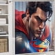 thumbnail image 5 of Legado de Superman-theme 4-Piece Shower Curtain Set with Rugs, Waterproof Bathroom Decor Set Includes Bath Mat, U-Shaped Rug, Toilet Lid Cover and Curtain with Hooks, 5 of 6
