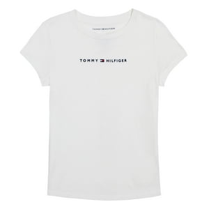 Camiseta Tommy Hilfiger De Manga Corta Para Niñas, Color Blanco, Talla 16