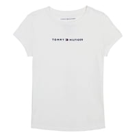 Camiseta Tommy Hilfiger De Manga Corta Para Niñas De 12 A 14 Años, Color Blanco