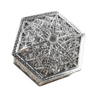 Magideal - Hexágono Caja De Dulces Cajas De Dulces Bolsas Contenedores Estuche Caja De Bocadillos Cajas De Regalo Cajas De Chocolate De Azúcar Para Decoración De Argenteo