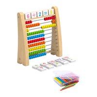Bothyi - Ábaco De Madera Colorido, Juego De Diez Marcos, Juguete Educativo Para Contar Para Niños, Regalos Con Tarjeta Y Palos