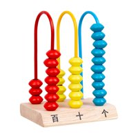 Magideal - Montessori Abacus Toy, Math Counting Bead Abacus, Juego De Aprendizaje Agregar Restar Abacus Juguete Educativo Marco De De Madera, Para Jardín 3 Filas