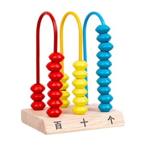 Magideal - Montessori Abacus Toy, Math Counting Bead Abacus, Juego De Aprendizaje Agregar Restar Abacus Juguete Educativo Marco De De Madera, Para Jardín 3 Filas