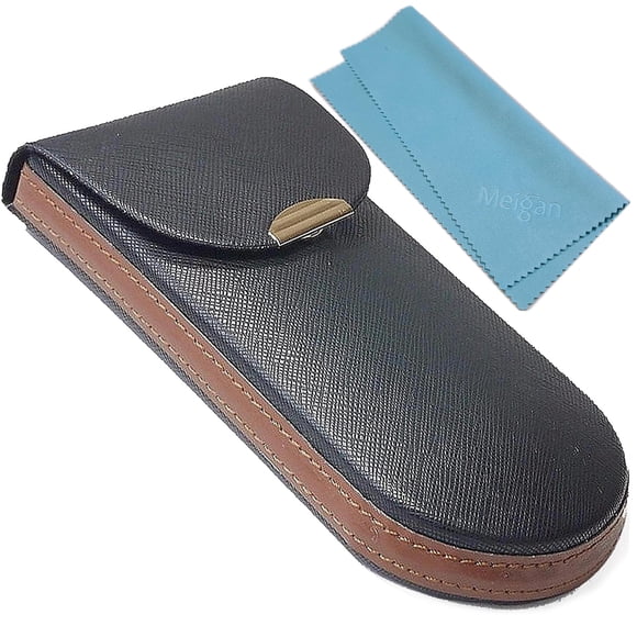 Estuche para Anteojos M-world Slim Ligero de Cuero Sintético Negro