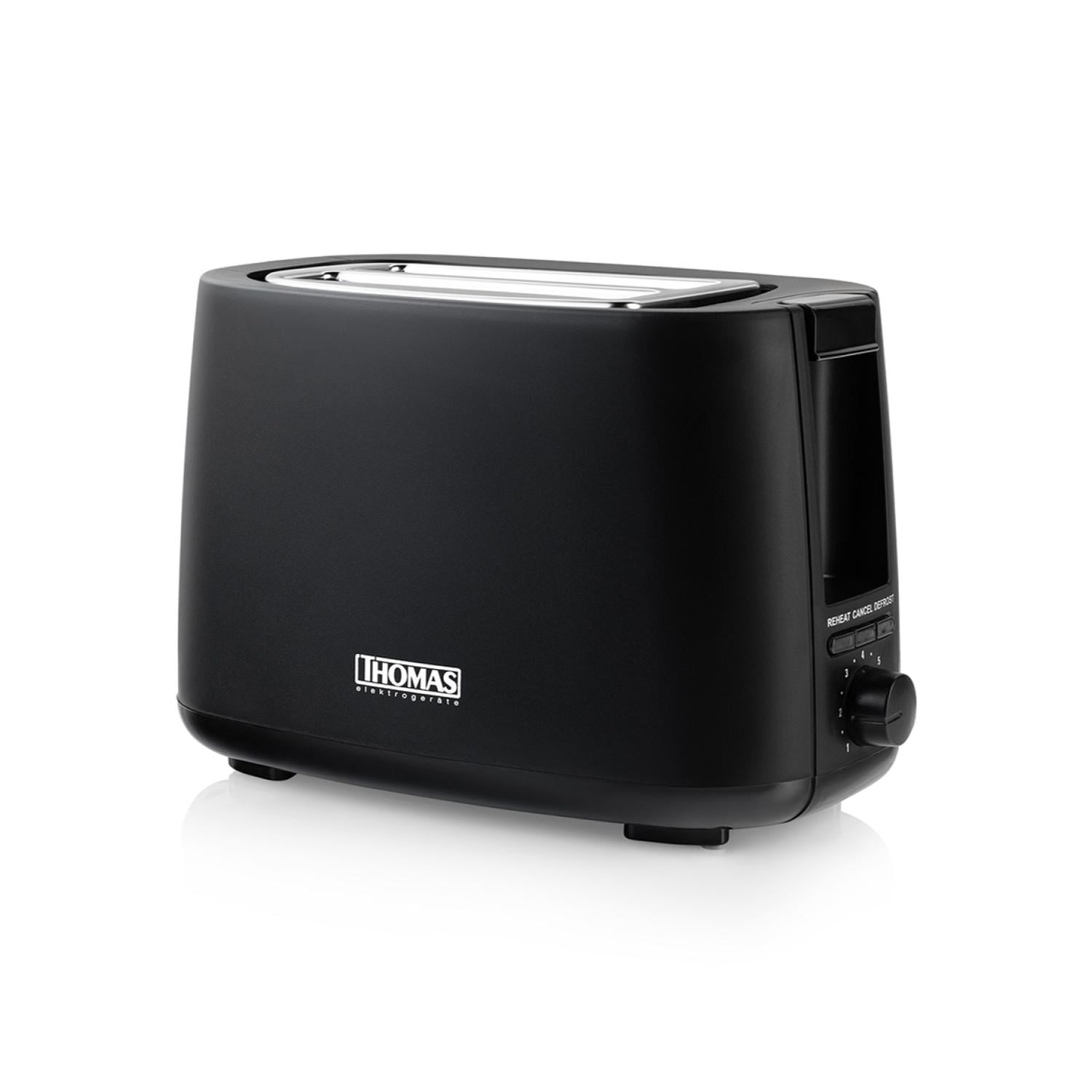 Tostador De Pan 2 Panes 750w 7niv Negro Th-117 Thomas