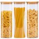 thumbnail image 1 of Tarros de vidrio para alimentos Spreccio cuadrado con tapas – Set de 3 unidades, 1 of 7