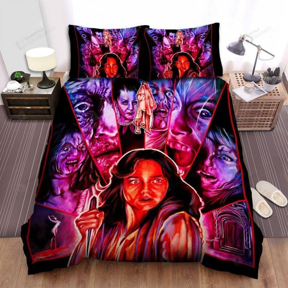 Suspiria Knife-Holding Girl Six Faces Emotion Of Actors Quilt Duvet Cover Set3-Piece Bedding Set