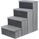 thumbnail image 1 of Escaleras para perros TRIXIE Velour de 4 peldaños para camas y sofás, color gris, 1 of 8