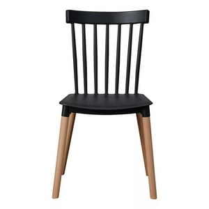 Tododescuento - Pack 4 Sillas Windsor Comedor Negro