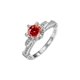 thumbnail image 1 of Anillos de Compromiso de Moissanita de 1 Quilate para Mujer Color D Claridad VVS1 Anillos de Diamante Anillos de Plata Esterlina S925 Regalos Anillos de Boda de Moissanita con Certificado, 1 of 8