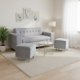 thumbnail image 1 of Sofa Dos Cuerpos Mas Pouf En Felpa Gris Claro, 1 of 3