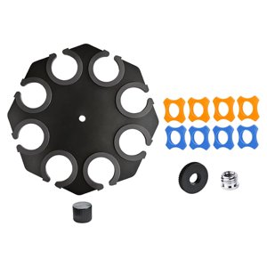 Magideal - Soporte De Micrófono Múltiples Soporte De Micrófono Soporte Metal Bandeja Universal Bandeja De Micrófono De Escritorio De Micrófono De Escritorio De M 8 Ranuras